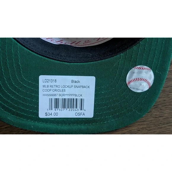 Baltimore Orioles Hat Mitchell & Ness Retro Lockup Original Fit Snapback Hat - Picture 8 of 12